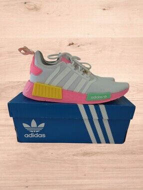 Adidas NMD_R1 Pastel Rainbow Block Sneakers White/Pink - Women’s 8.5 / 7Y